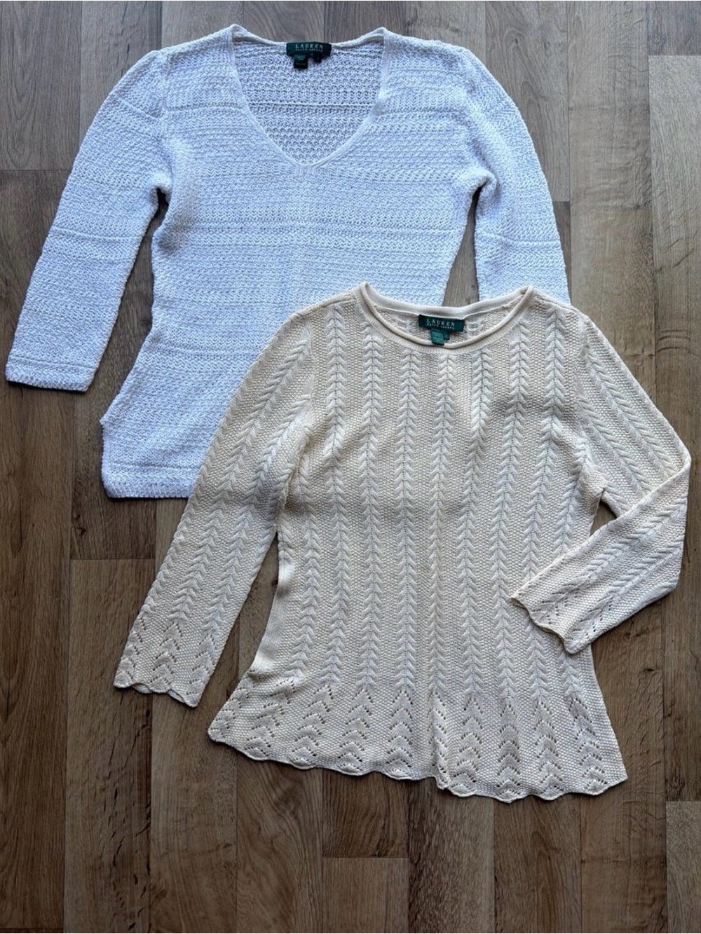 Lauren Ralph Lauren Luxury Bundle: 100% Silk & 100% Linen Sweaters Small
